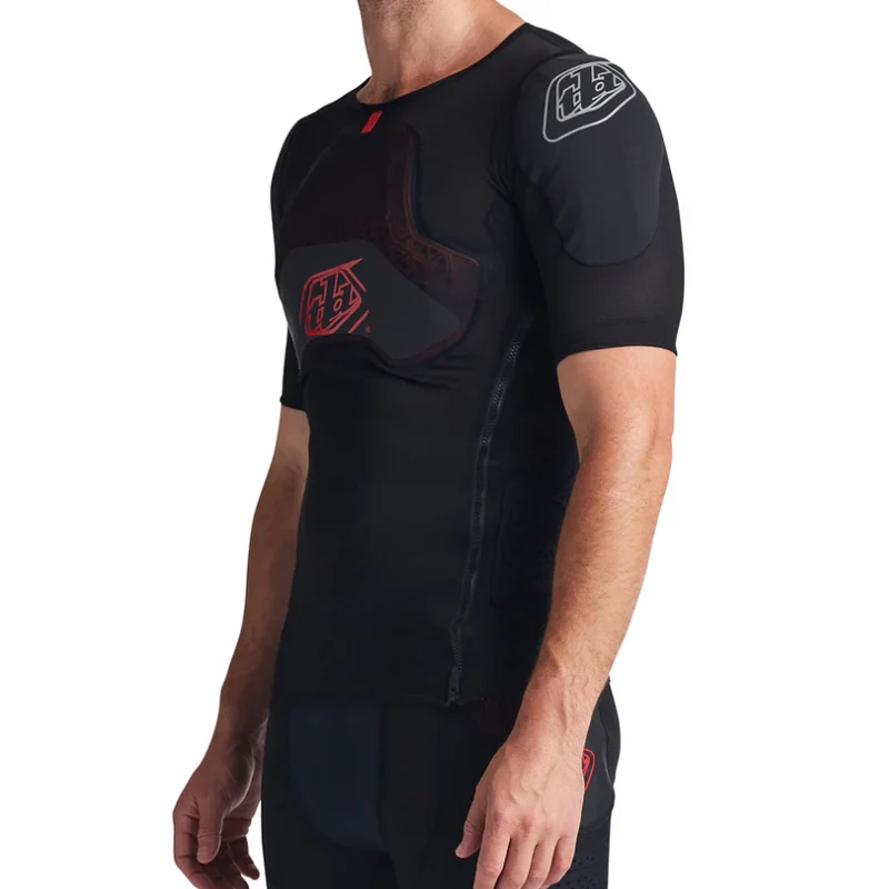 T-Shirt de Protection TROY LEE DESIGNS STAGE GHOST D3O Manches Courtes Noir