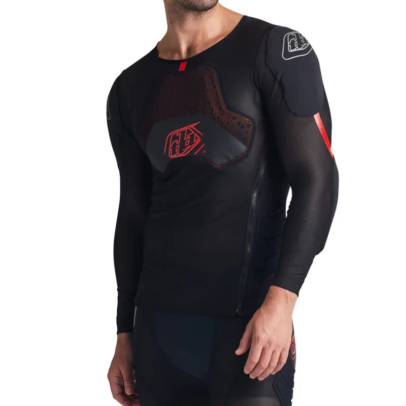 T-Shirt de Protection TROY LEE DESIGNS STAGE GHOST D3O Manches Longues Noir