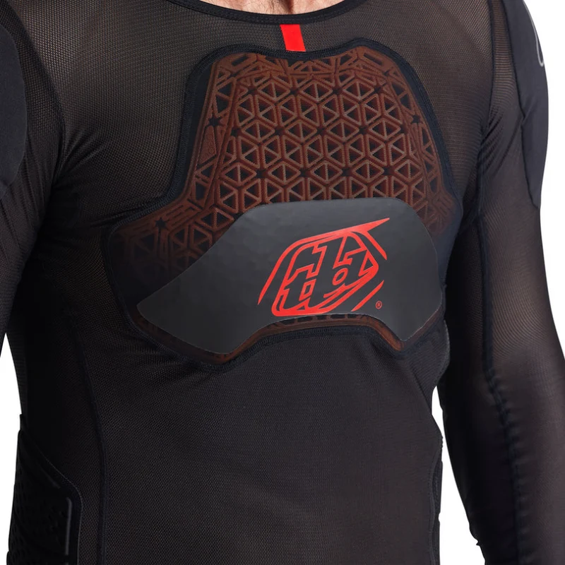 T-Shirt de Protection TROY LEE DESIGNS STAGE GHOST D3O Manches Longues Noir