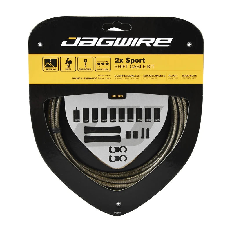 Kit de Câbles et Gaines de Dérailleur JAGWIRE SPORT SHIFT 2X Carbone