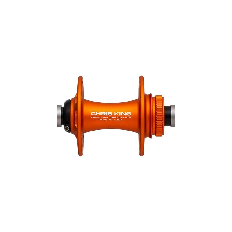Moyeu Avant CHRIS KING R45D Céramique 12x100mm Center Lock Orange Mat