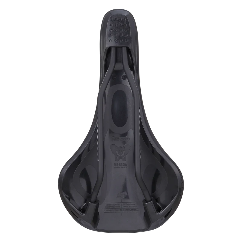 Selle SPANK SPIKE 160 Cuir Rails CrMo Rouge