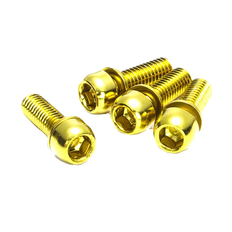 Kit 4 Vis REVERSE COMPONENTS pour Fixation d'Etrier M6 x 18 mm Or