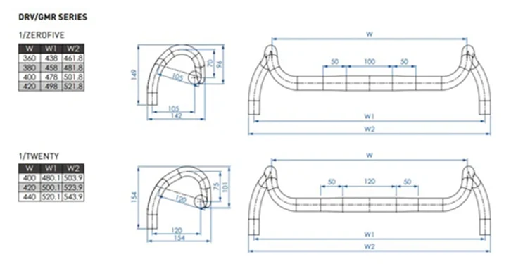 Cintre Gravel PROFILE DESIGN DRV/GMR Drop 120