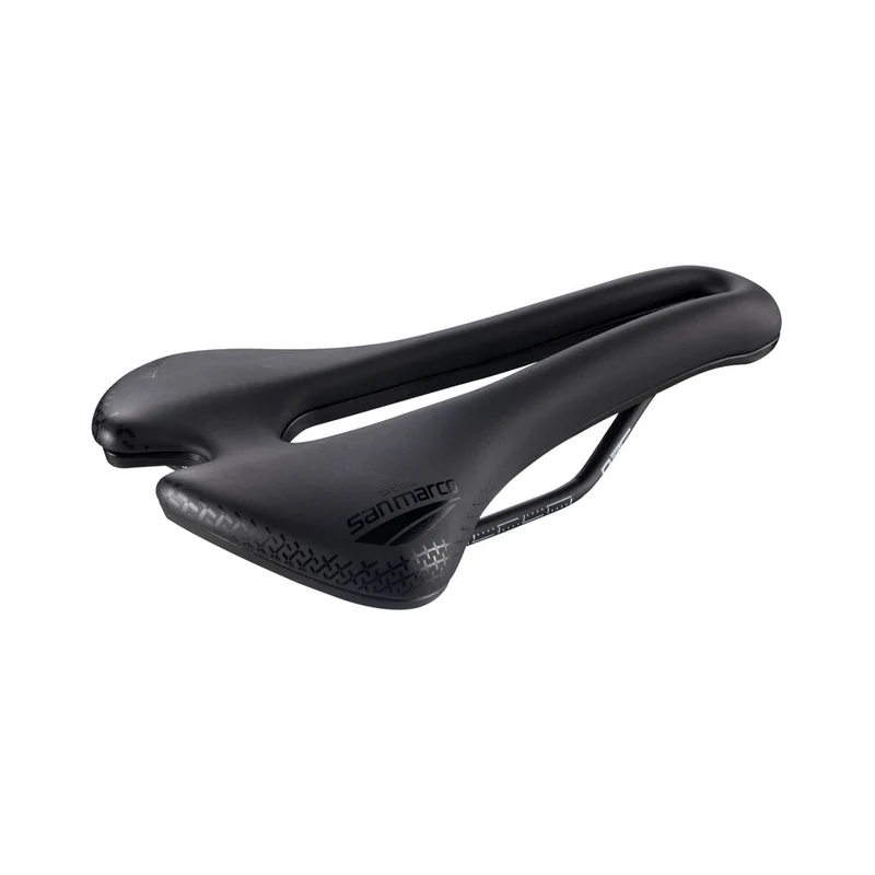 Selle SAN MARCO ASPIDE SHORT COMFORT OPEN-FIT DYNAMIC L3 Largeur 155mm Rails Manganèse