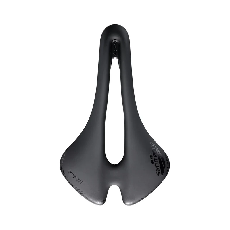 Selle SAN MARCO ASPIDE SHORT COMFORT OPEN-FIT DYNAMIC L3 Largeur 155mm Rails Manganèse