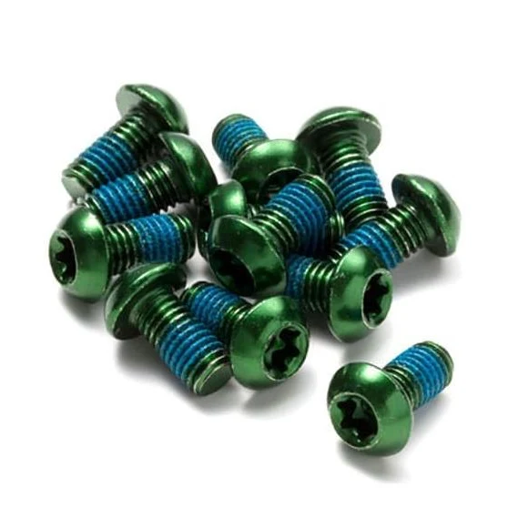 Kit 12 Vis de Disque REVERSE COMPONENTS Anodisées Vert