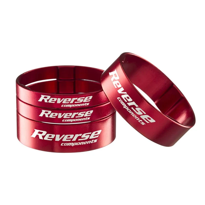 Kit Entretoises de Direction REVERSE COMPONENTS Aluminium Ultra-Light 1"1/8 Rouge