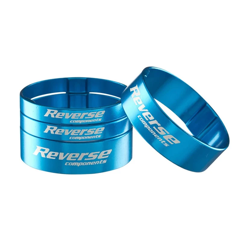 Kit Entretoises de Direction REVERSE COMPONENTS Aluminium Ultra-Light 1"1/8 Bleu Ciel