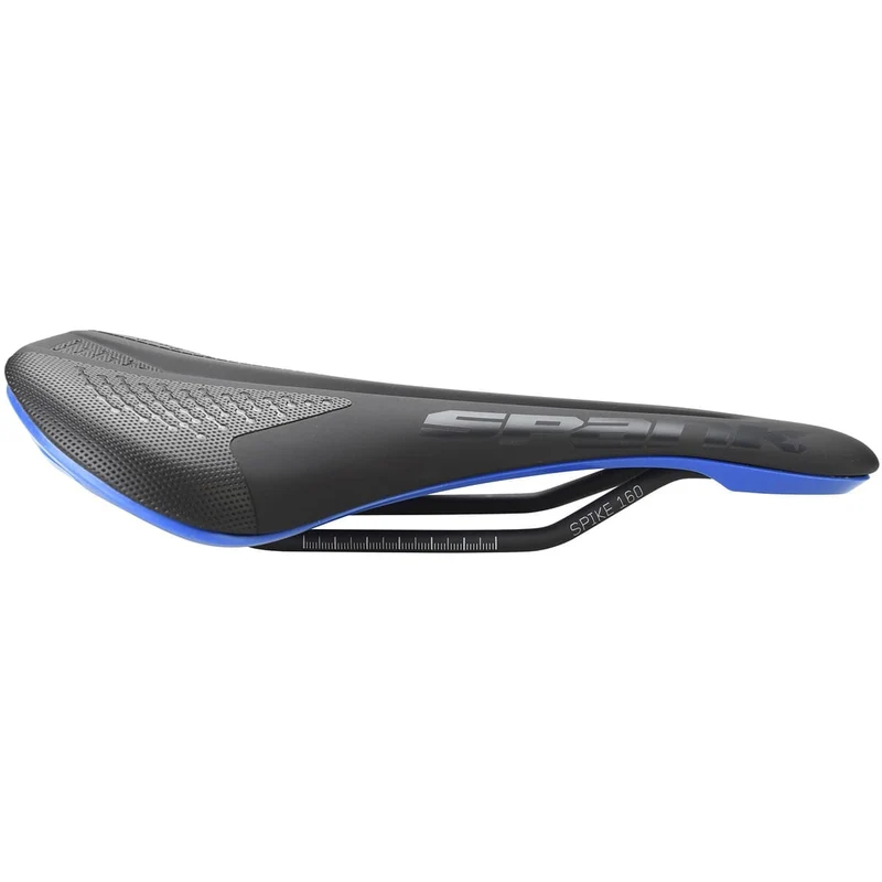 Selle SPANK SPIKE 160 Cuir Rails CrMo Bleu
