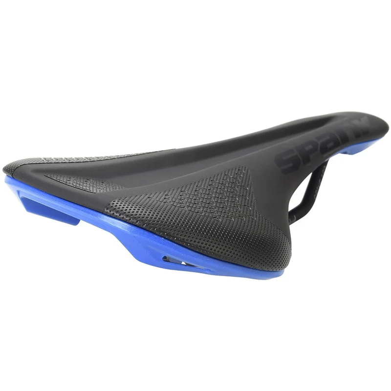 Selle SPANK SPIKE 160 Cuir Rails CrMo Bleu
