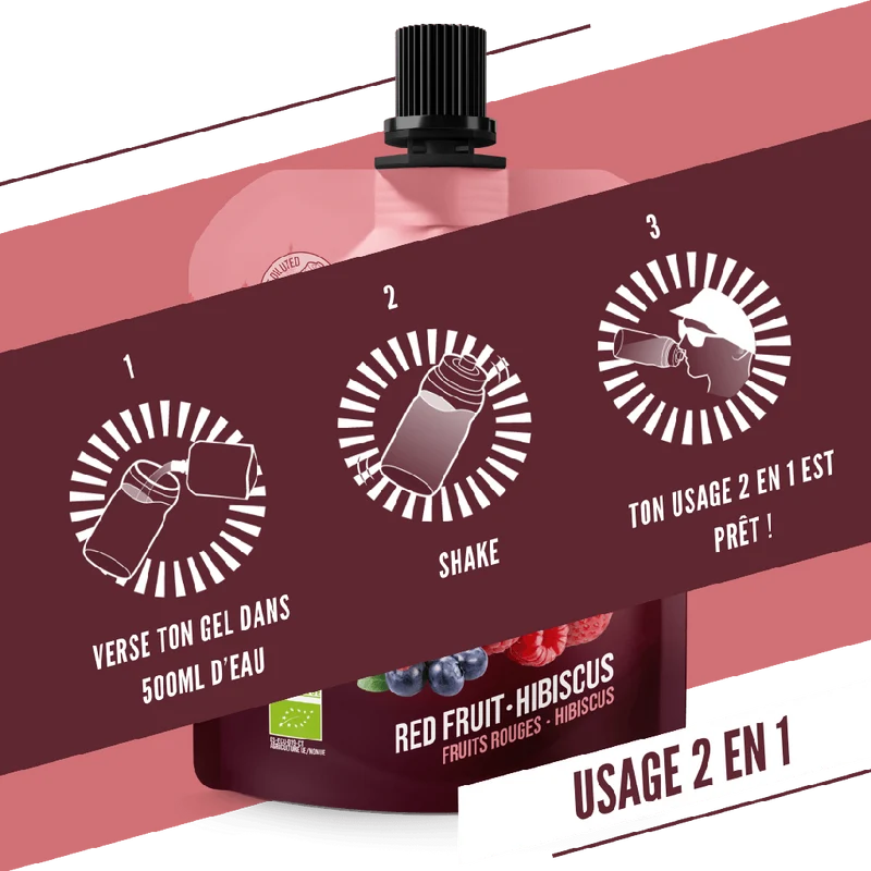 Gel Énergétique BAOUW BIO Fruits Rouges-Hibiscus (85g)