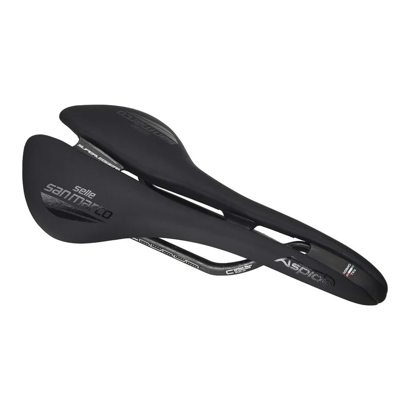Selle SAN MARCO ASPIDE SUPERLEGGERA OPEN FIT WIDE Rails Carbone