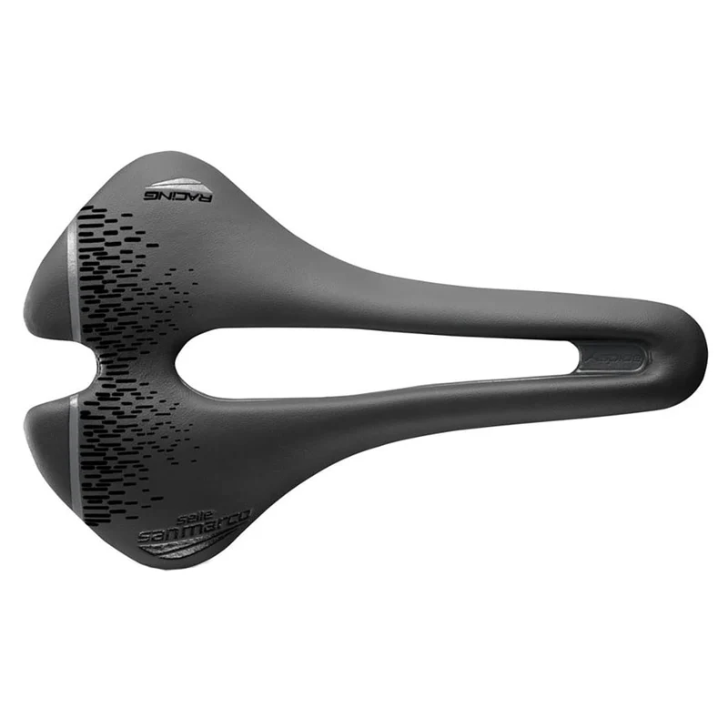 Selle SAN MARCO ASPIDE SHORT OPEN-FIT RACING S3 Largeur 139mm Rails Acier Xsilite Noir