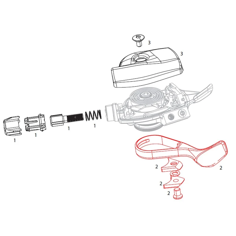 Kit Levier de Remplacement pour Commande de Vitesse Droite SRAM X01 / X01 DH #11.7018.032.000