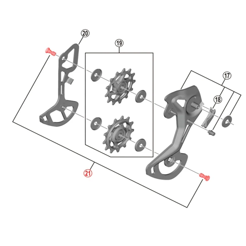 Vis de Galet de Dérailleur Arrière 11V/12V SHIMANO XTR M9000 / M9100 (x2)