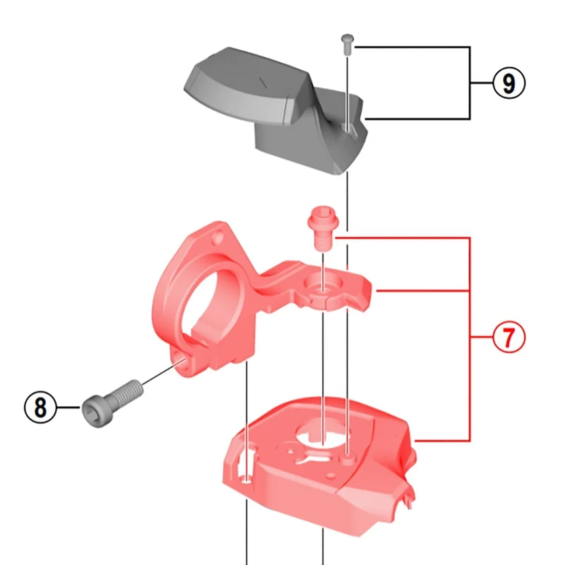 Capot pour Commande de Vitesse à Indicateur SHIMANO SLX M7000 Gauche