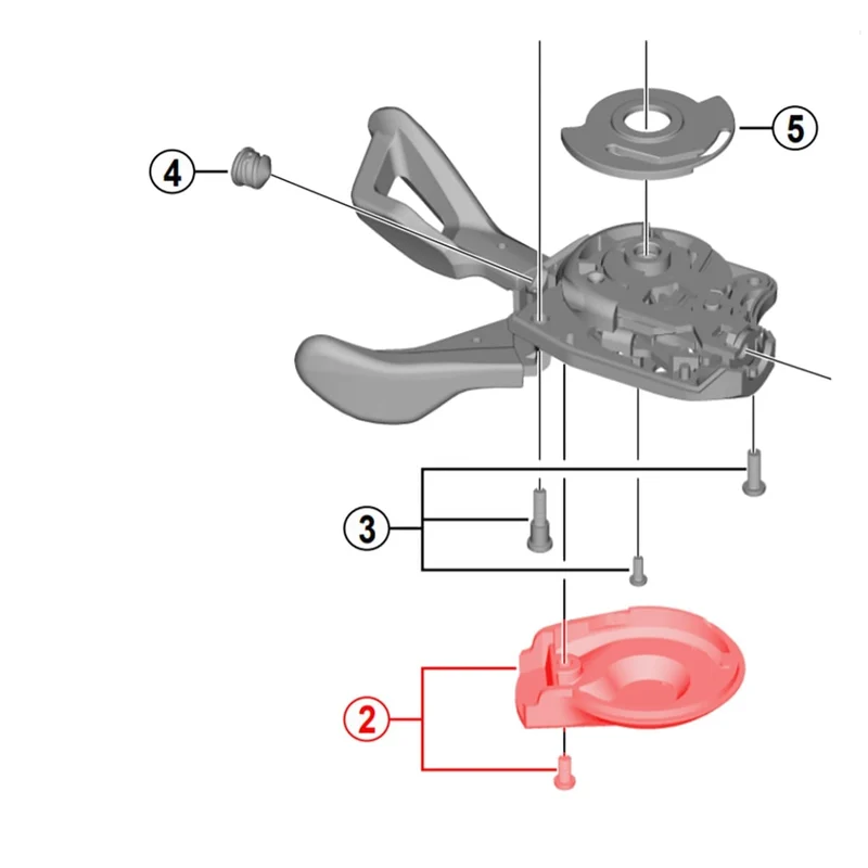 Capot de Commande de Vitesse SHIMANO SLX SL-M7000 Gauche
