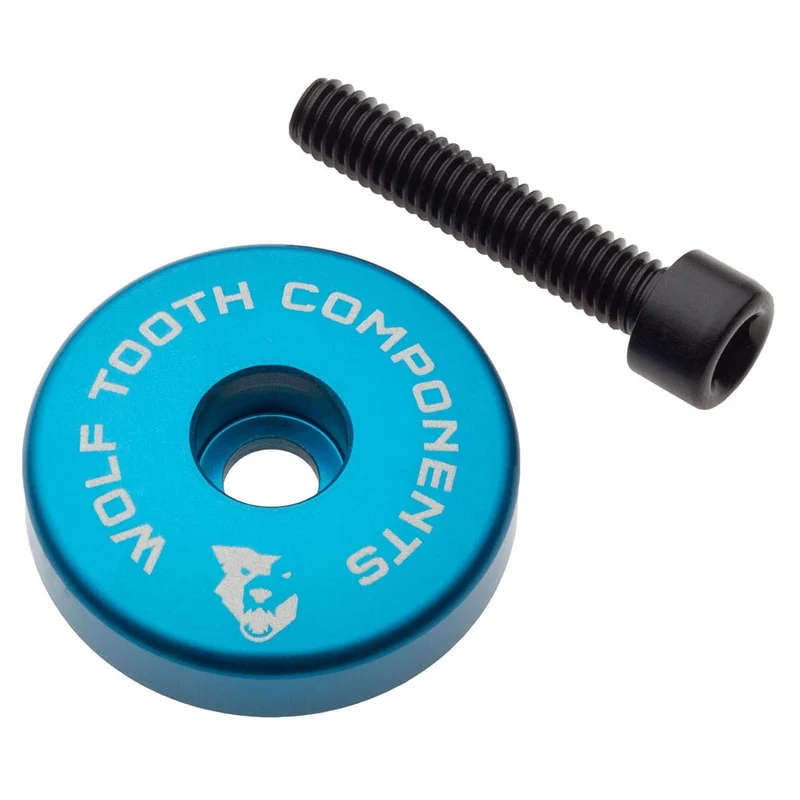 Bouchon de Potence WOLF TOOTH avec Entretoise de 5mm Intégré 1"1/8 Bleu
