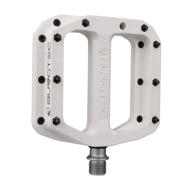 Pédales Plates BURGTEC MK4 Composite Damn Right White Argent