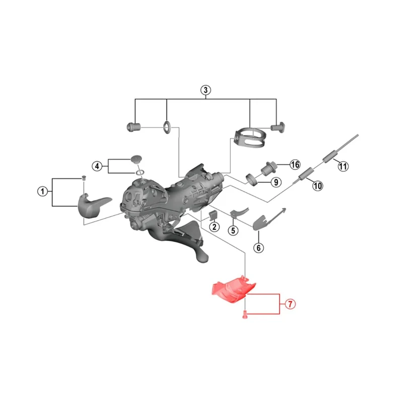 Capot Inférieur avec Vis pour Levier Droit SHIMANO DURA-ACE ST-R9120 #Y0C698040