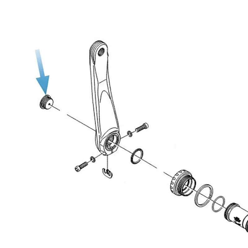 Vis de Manivelle Gauche Pédalier SHIMANO SORA 3500 / TIAGRA 4600 / 105 5700 / ULTEGRA 6700