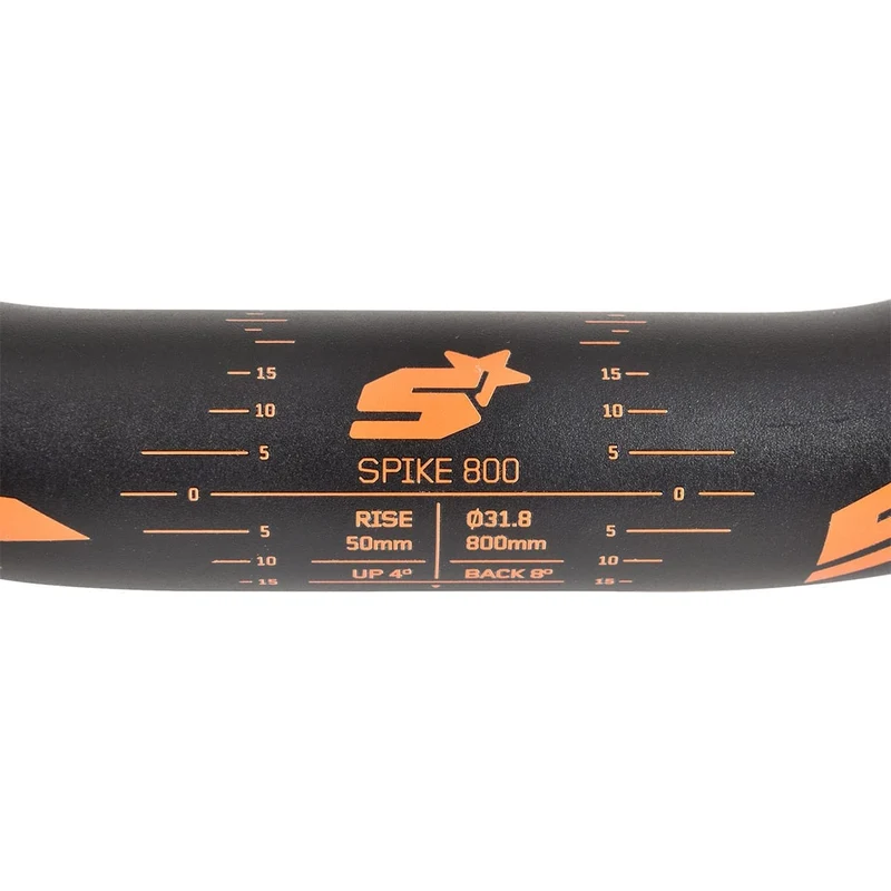 Cintre SPANK SPIKE 800 VIBROCORE Rise 50 mm 31.8/800 mm Noir/Orange