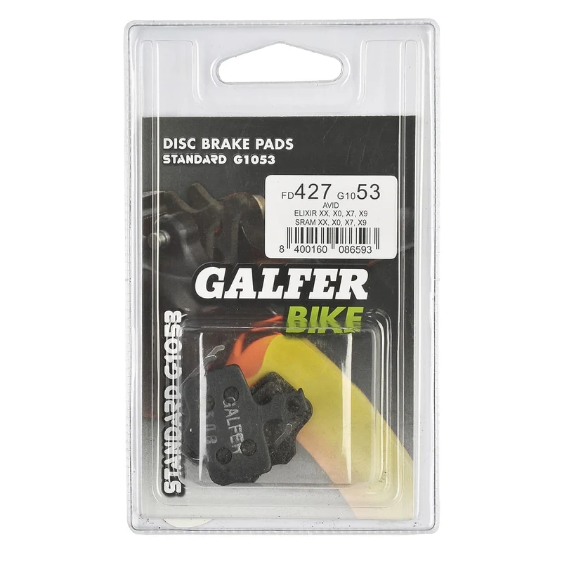 Plaquettes Semi-Métalliques GALFER PERFORMANCE Avid/Sram Elixir / XX / X0 / DB / Level / Level T / Level TL