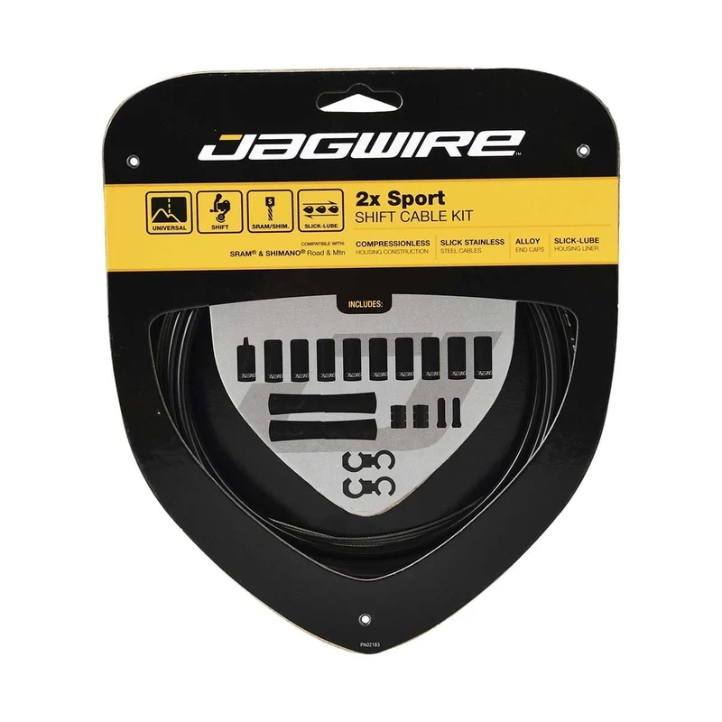 Kit de Câbles et Gaines de Dérailleur JAGWIRE SPORT SHIFT 2X Noir