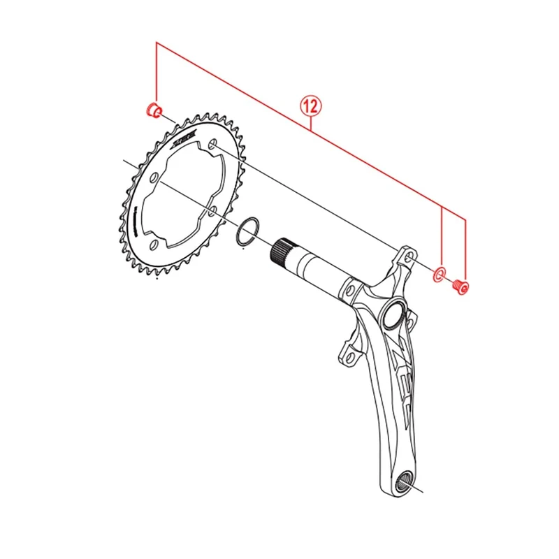 Kit 4 Vis et Cheminées M8x8.5 mm pour Pédalier SHIMANO ZEE FC-M640