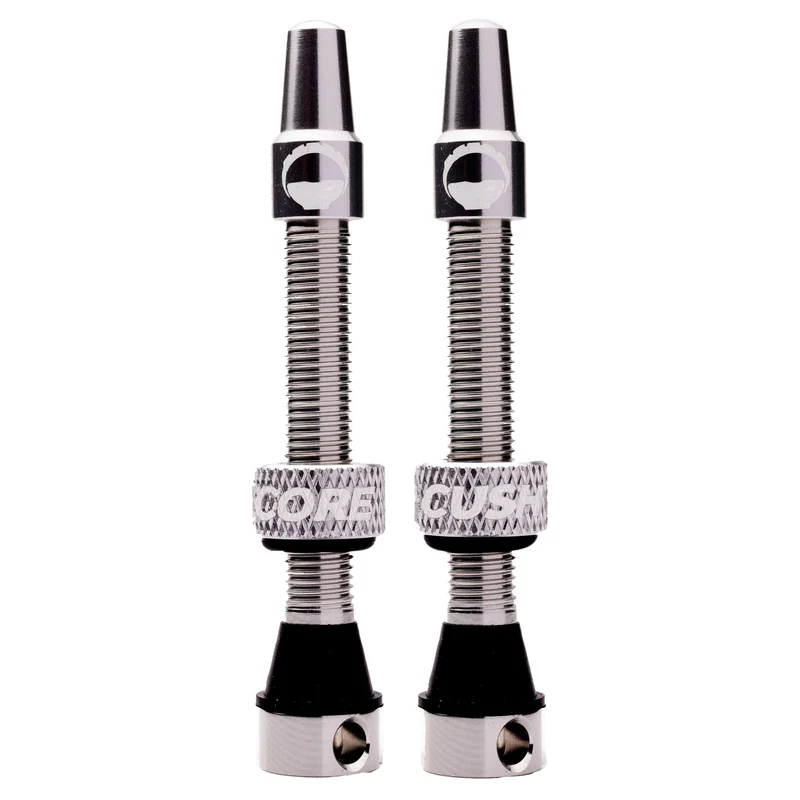 Paire de Valves Tubeless CUSHCORE 44 mm Argent