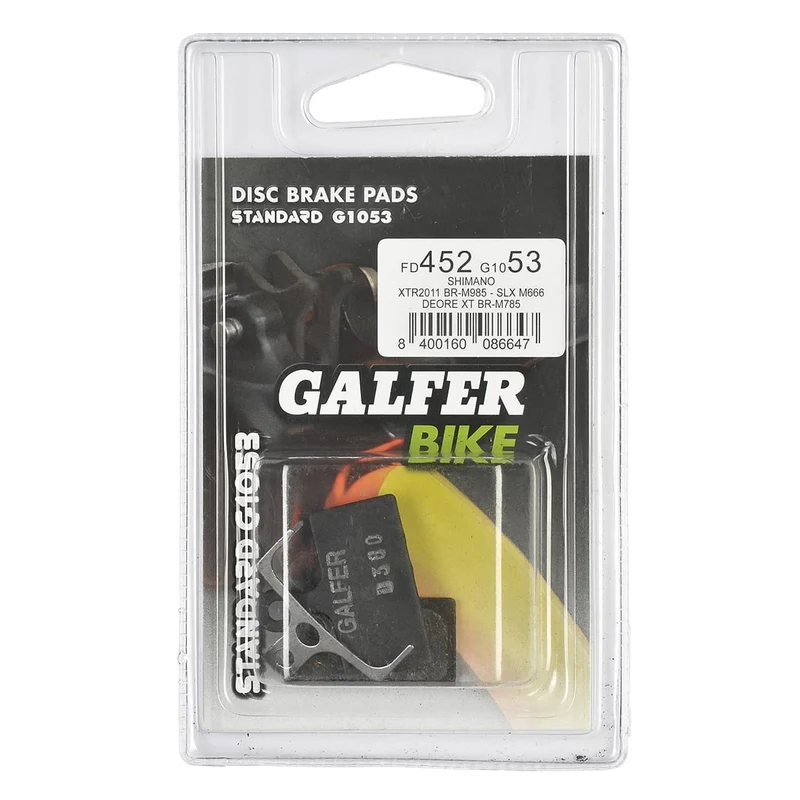 Plaquettes Semi-Métalliques GALFER PERFORMANCE Shimano XTR / XT / SLX / Alfine