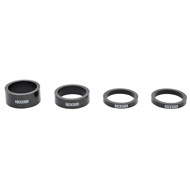 Kit Entretoises de Direction ROCKSHOX UD Carbone 1"1/8 Noir/Blanc
