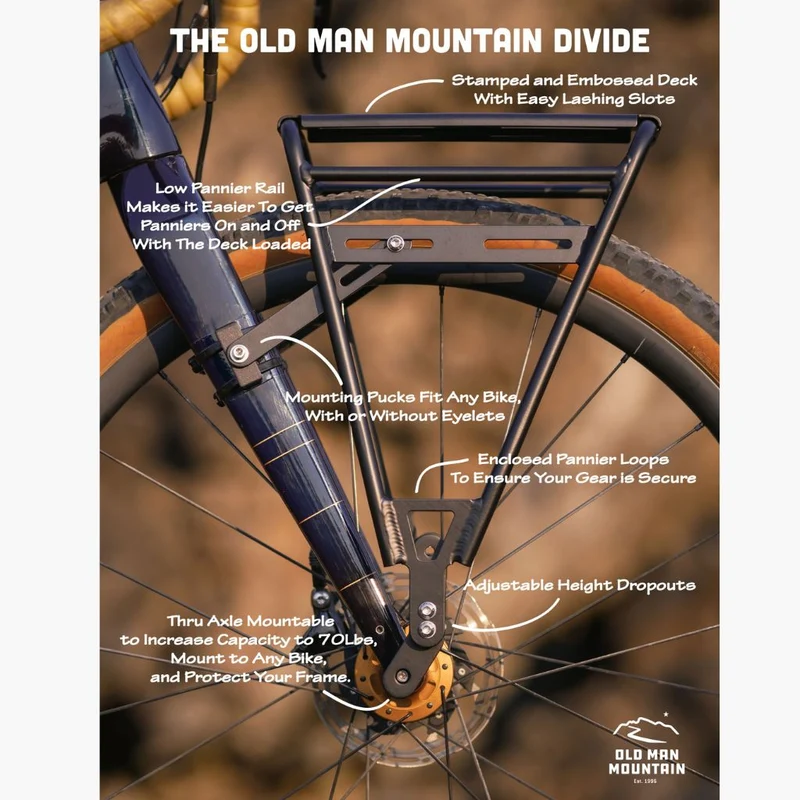 Porte-bagages gravel avant ou arrière Old Man Mountain Divide