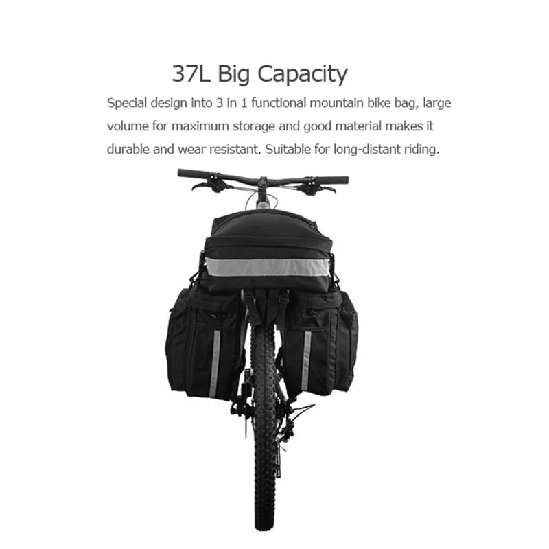SAHOO Large Capacity Pannier Bag – 37L (18x34x42cm)