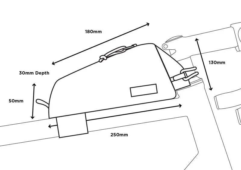Sacoche de cadre Top Tube Bag Restrap sur jeu de direction
