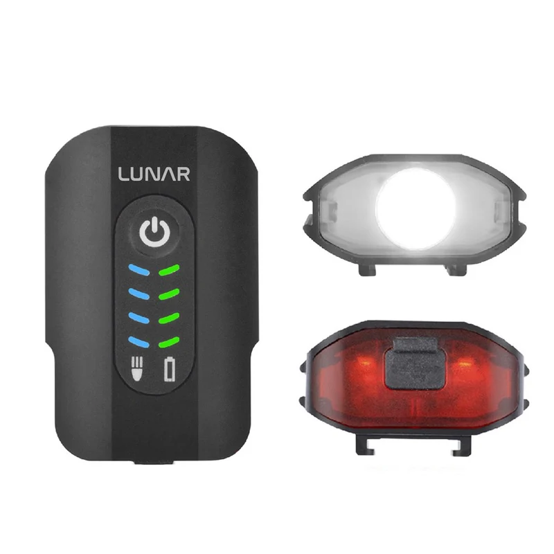 LUNAR CALLISTO 600 Front and Rear Light USB-C - Includes Helmet Mount