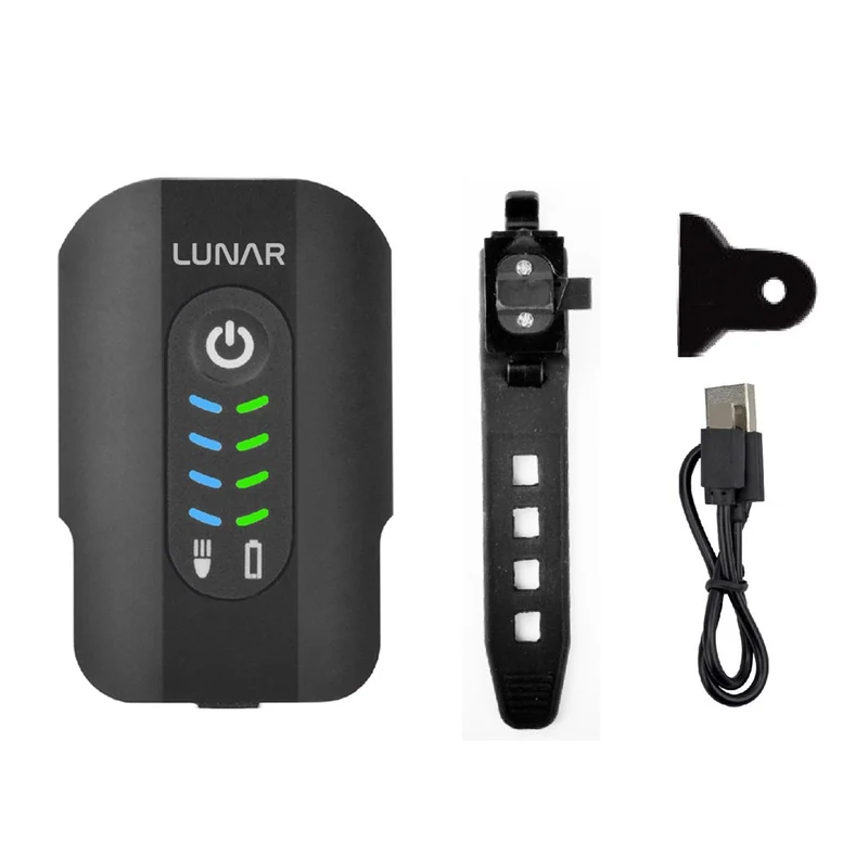 LUNAR CALLISTO 600 Front and Rear Light USB-C - Includes Helmet Mount