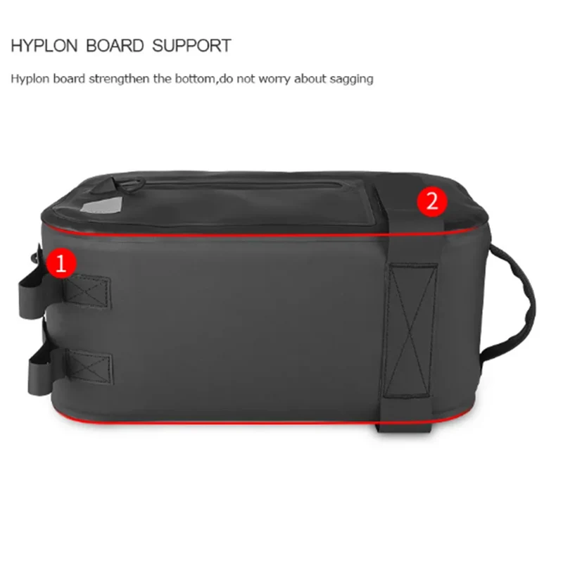SAHOO Waterproof Trunk Bag – 7L with 3 Pockets & Hook Straps (34x15x17cm)