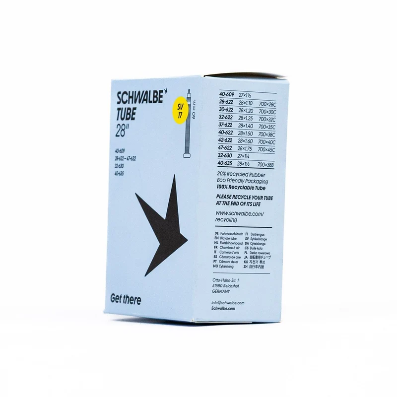 Chambre à air vélo Schwalbe 700 / 28 / 29 pouces