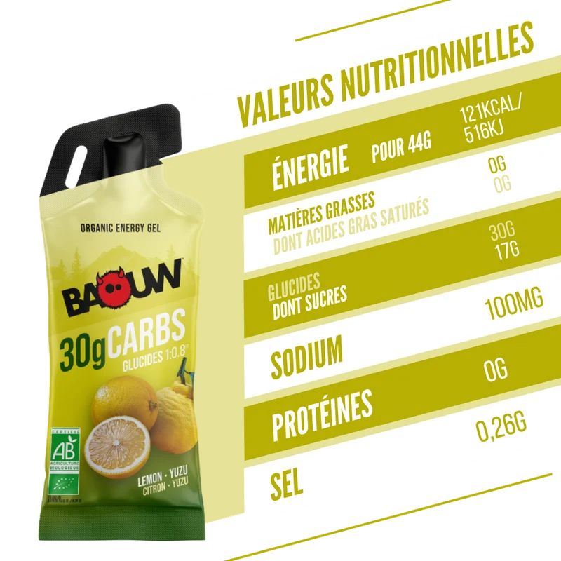Gel Énergétique BAOUW Citron/Yuzu (44g)