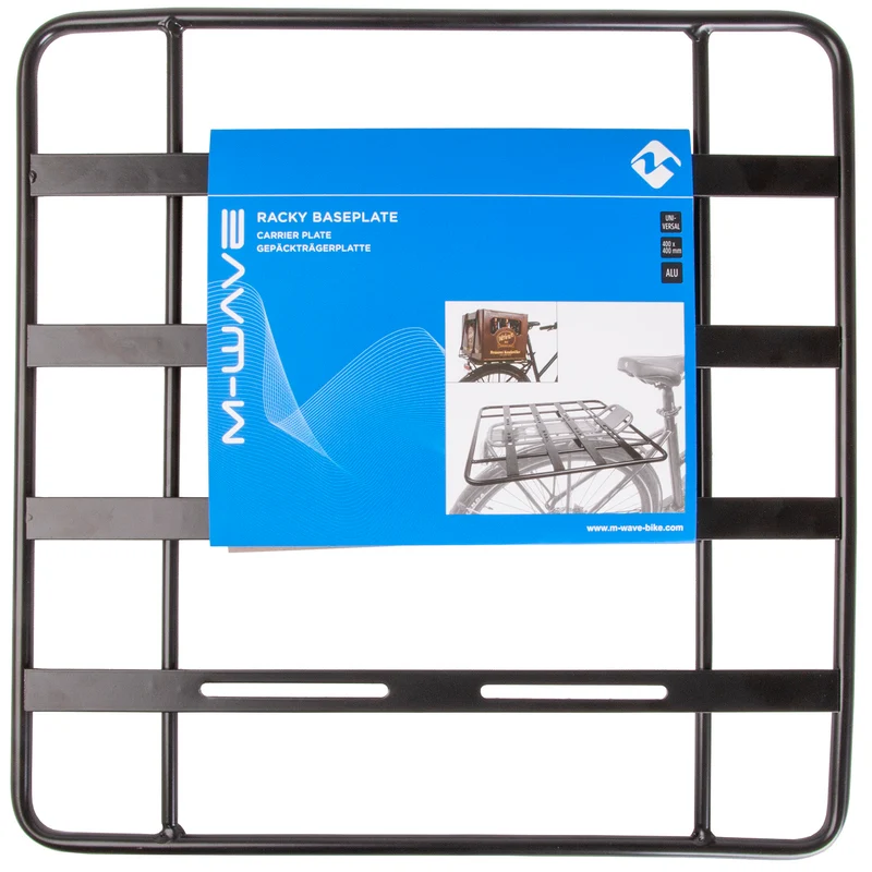Plaque de support sur porte bagage vélo large M-Wave Racky