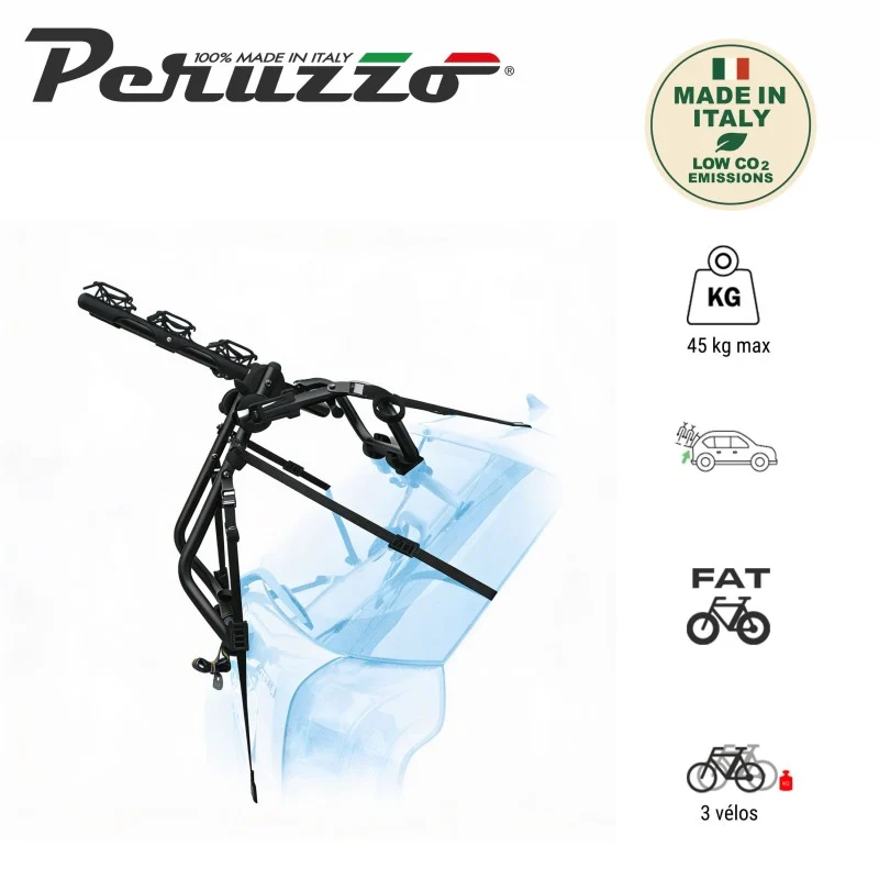 Porte 3 vélos de coffre voiture VENEZIA Peruzzo