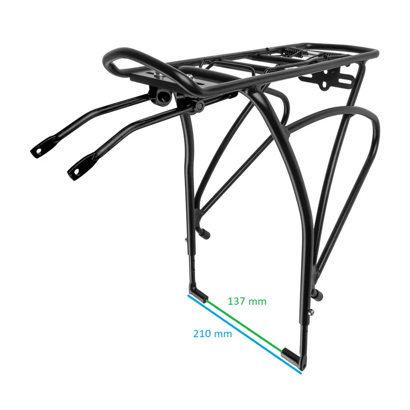 Porte-bagages vélo pour sacoches compatible frein à disque de 24 à 29"