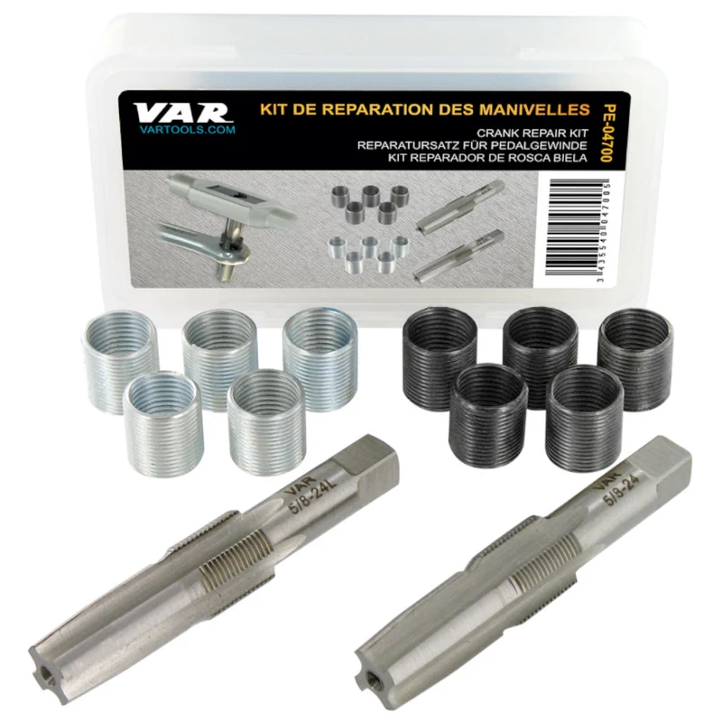 Kit de réparation filetage manivelle de pédale 5/8"x24 tpi PE-04700 VAR