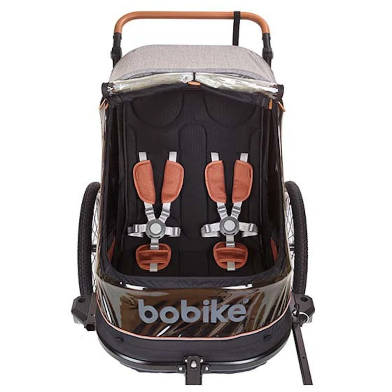 Remorque vélo enfants 2 places 2 en 1 avec kit piéton Bobike
