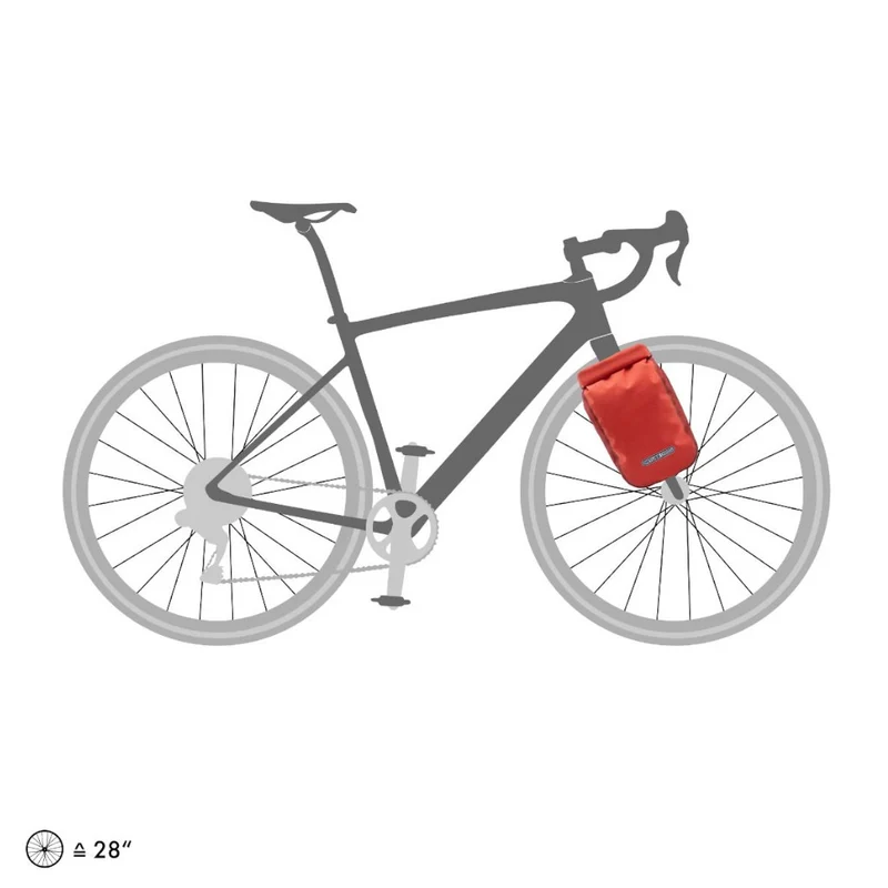Sacoche vélo bikepacking Ortlieb sur fourche Fork Pack Plus 5.8L Cordura