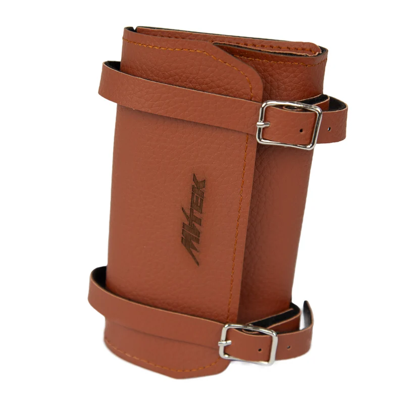 Sacoche de selle imitation cuir vintage marron