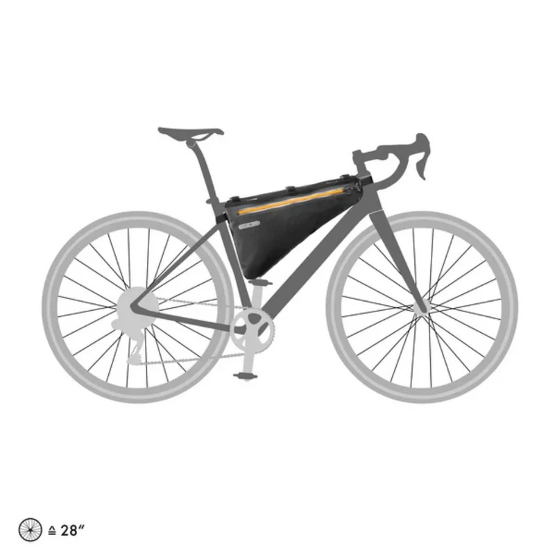 Sacoche de cadre noire bikepacking 6L Ortlieb