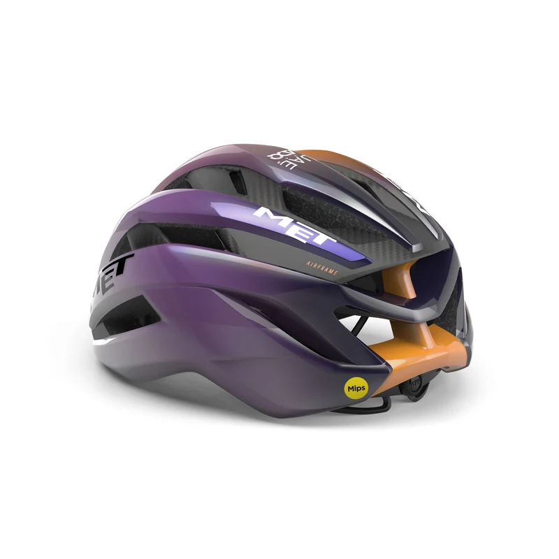 Casque Route MET TRENTA 3K CARBON MIPS UAE TEAM ADQ 2026 Violet/Orange